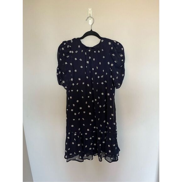 Dkny Dresses & Skirts - DKNY navy white embroidered flower dress size 6